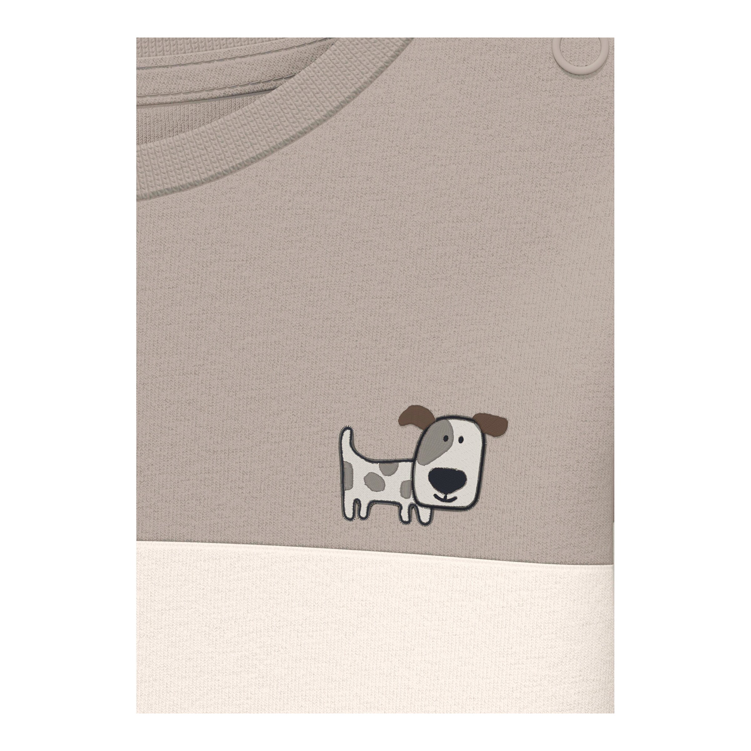 Shirt langarm Hund Colorblock