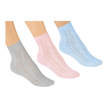 Sommersocken-Set "Lochmuster", 3 Paar