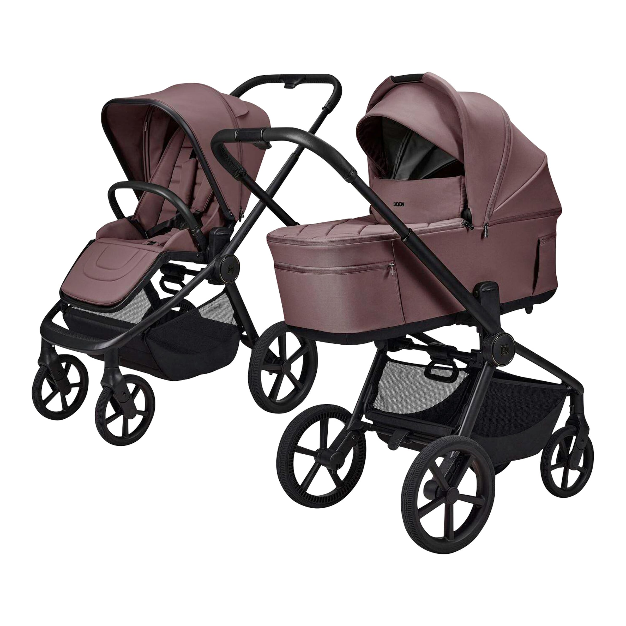 Moon Diamond Kombikinderwagen Resea FOLD Trio-Set inkl. Babyschale Cosmo 2.0 braun