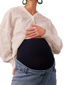 Gerade Umstandsjeans mit Seamless-Bund