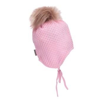 Winter-Strickmütze Bommel Herz