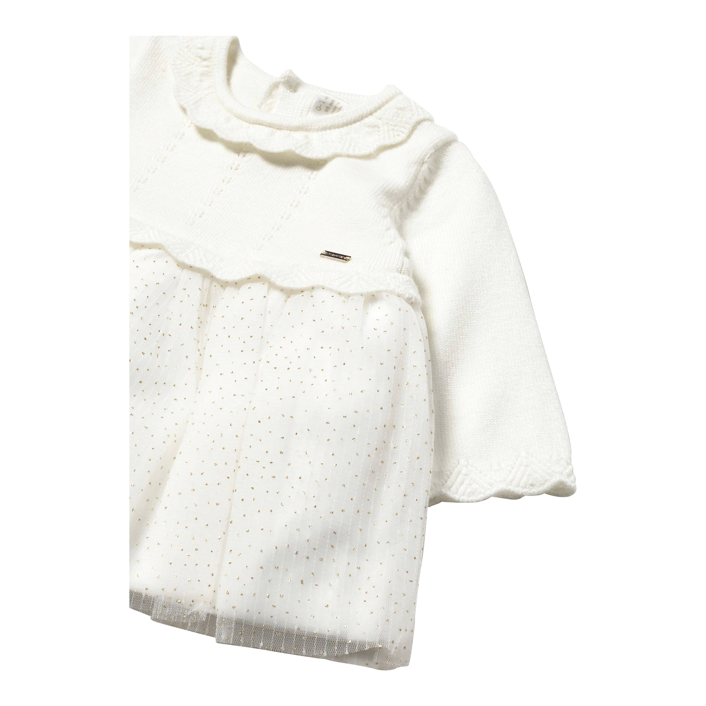 Kleid langarm 2in1 Strickpullover und Tüllrock