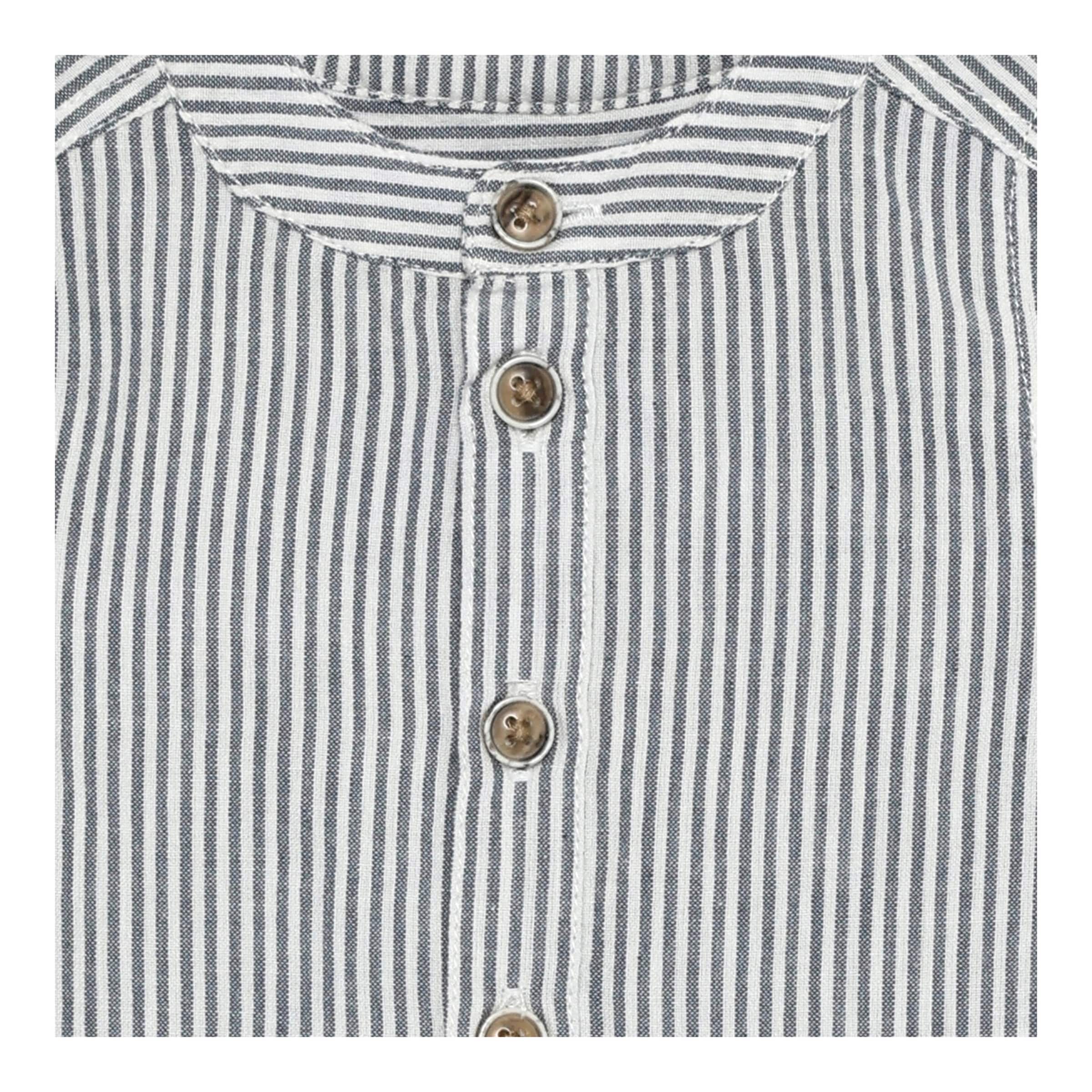 Hemd langarm Stehkragen Ringel