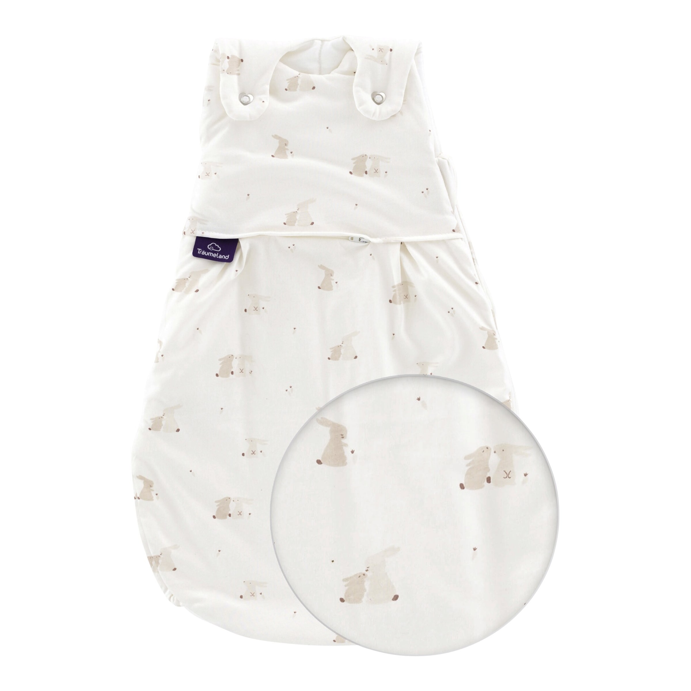 Träumeland Beige - Baby-Ganzjahresschlafsack Liebmich Hophop Bunny Gr. 50/56 (A) - Image 3