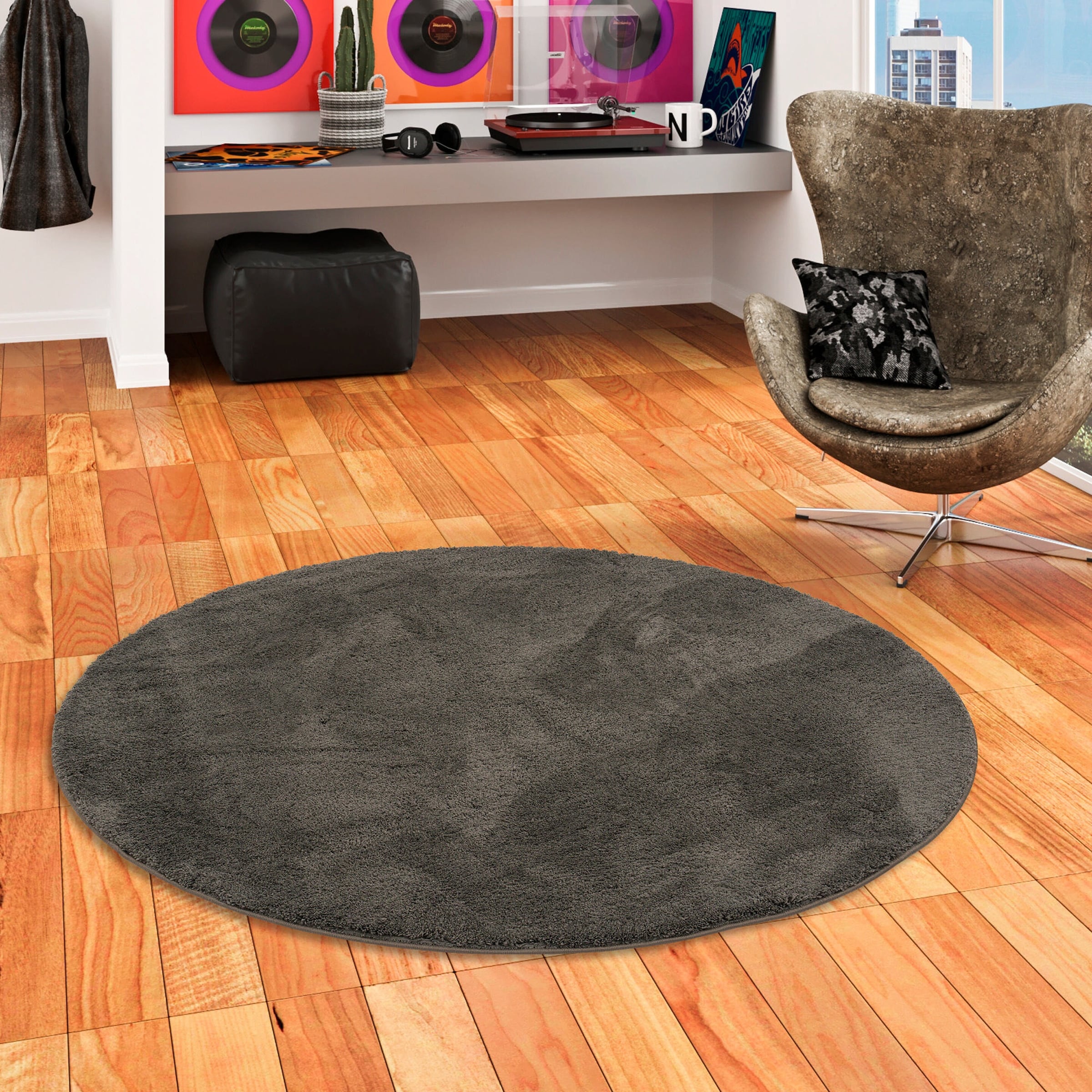 Pergamon Super Soft Kinder Hochflor Teppich Silky Kids Rund von Pergamon