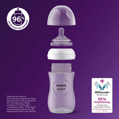 Biberon Natural Response, 260ml, à partir de 1 mois