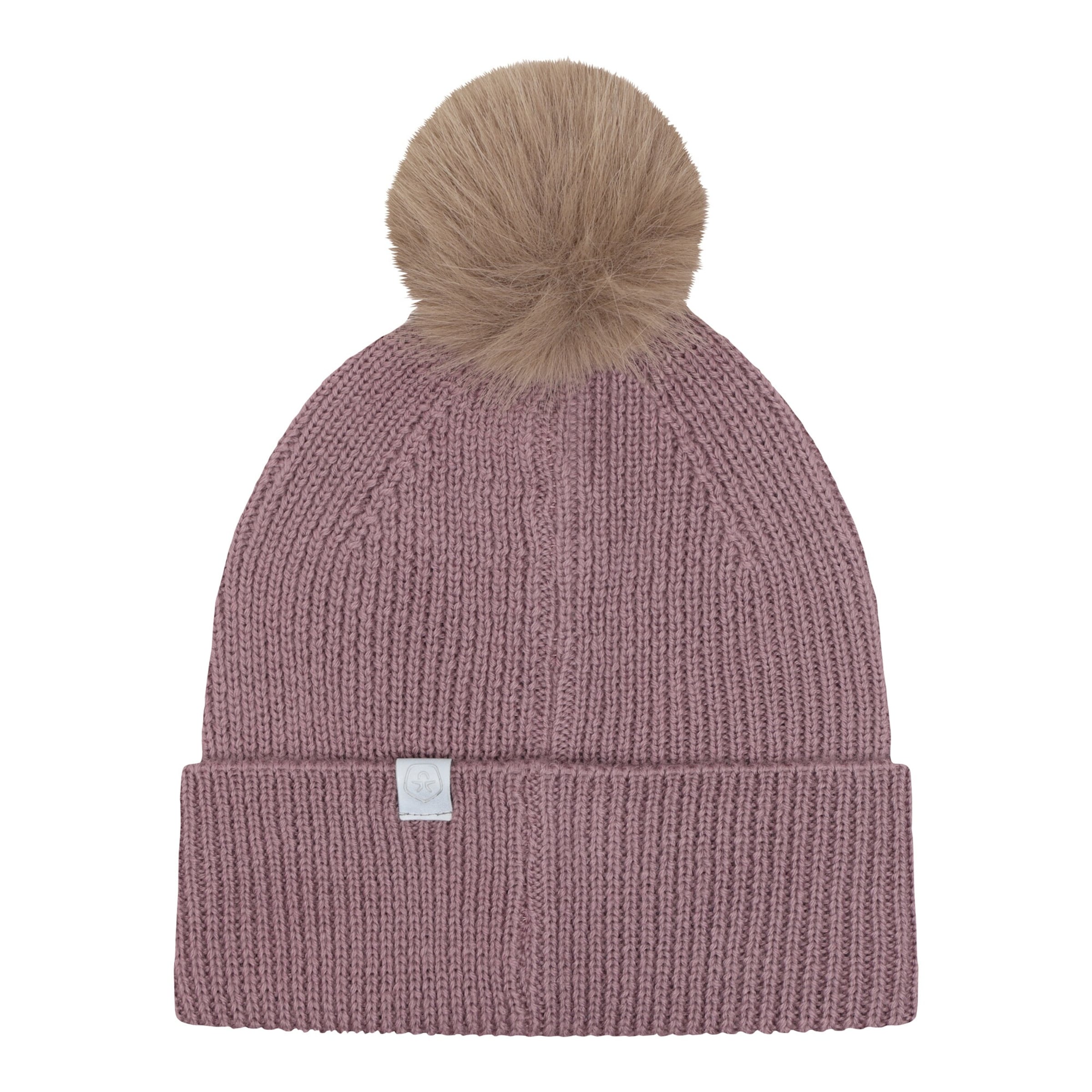 Colorkids Winter-Strickmütze mit Bommel Fake Fur