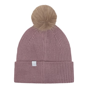 Bonnet d’hiver en maille avec pompon en fausse fourrure