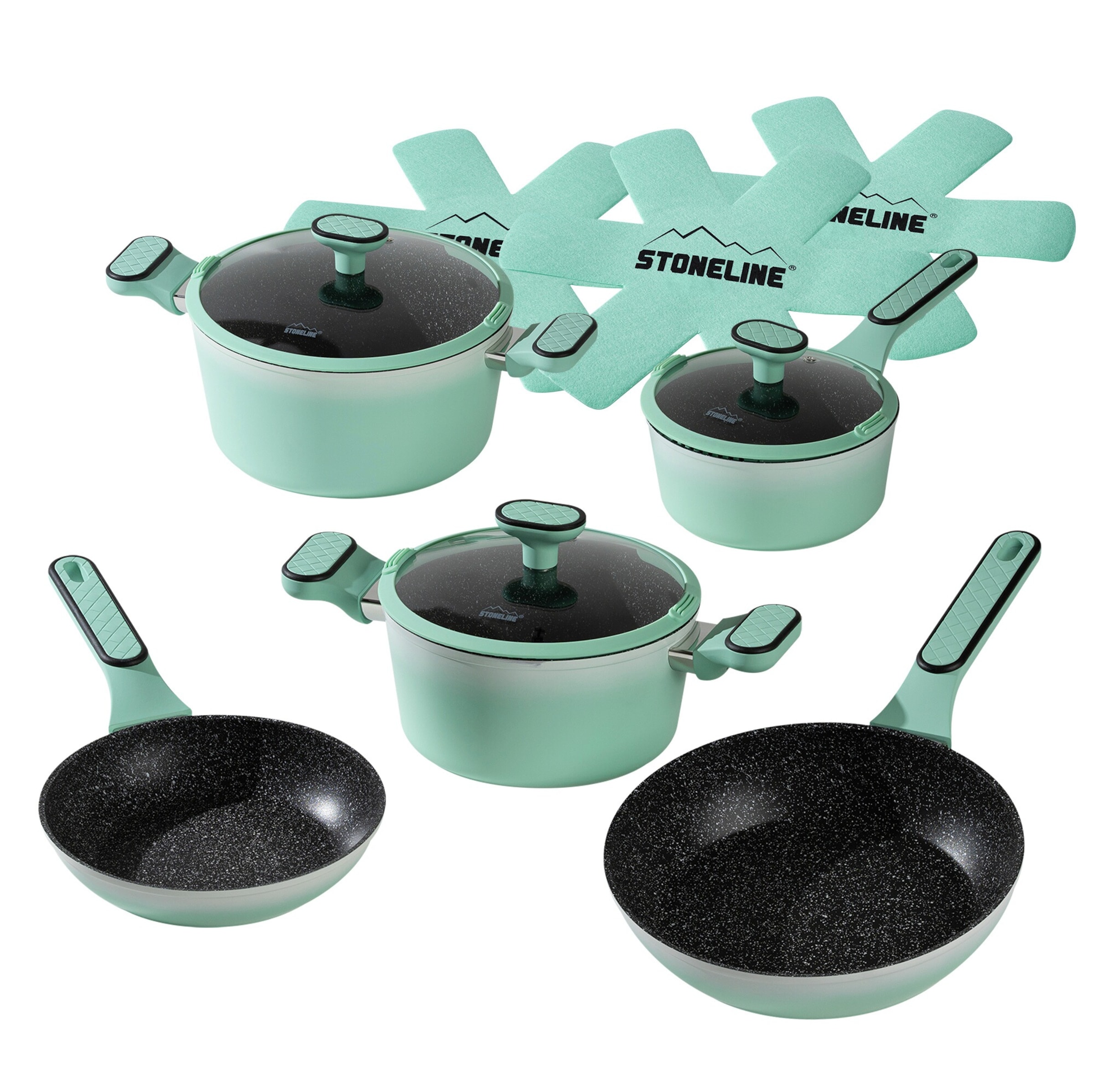 STONELINE® STONELINE Kochgeschirr-Set 11-teilig 18/20/24 | mit Deckeln