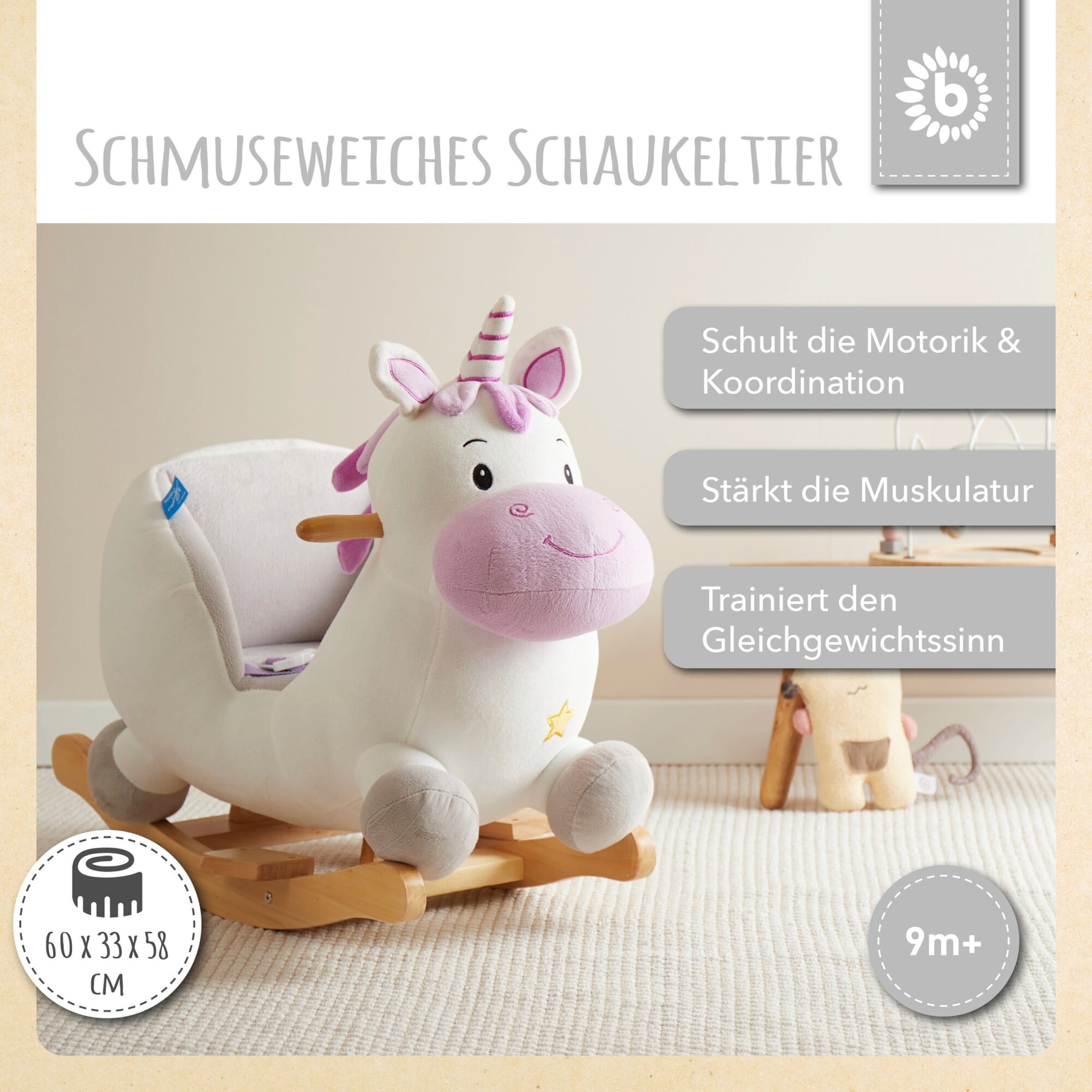 Bieco Schaukeltier Einhorn