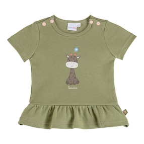 T-Shirt mit Volant Giraffe
