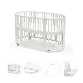 Bundle Sleepi inkl. Matratze und Spannbetttuch, Himmelstange und Himmell