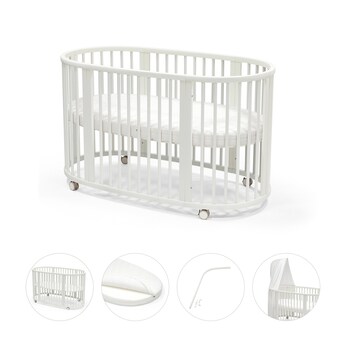 Bundle Sleepi inkl. Matratze und Spannbetttuch, Himmelstange und Himmell