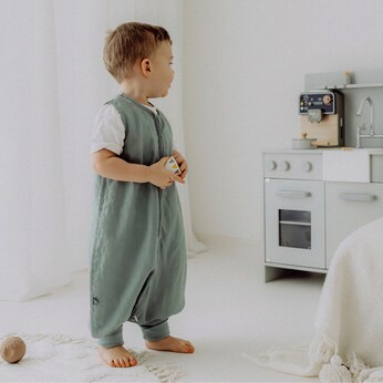 Sommer-Sleepoverall Leinen 0.5 TOG