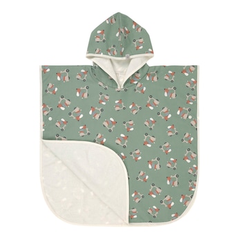 Poncho de bain réversible teckel trottinette