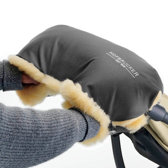Lammfell-Handwärmer für Kinderwagen Lammfell Handmuff