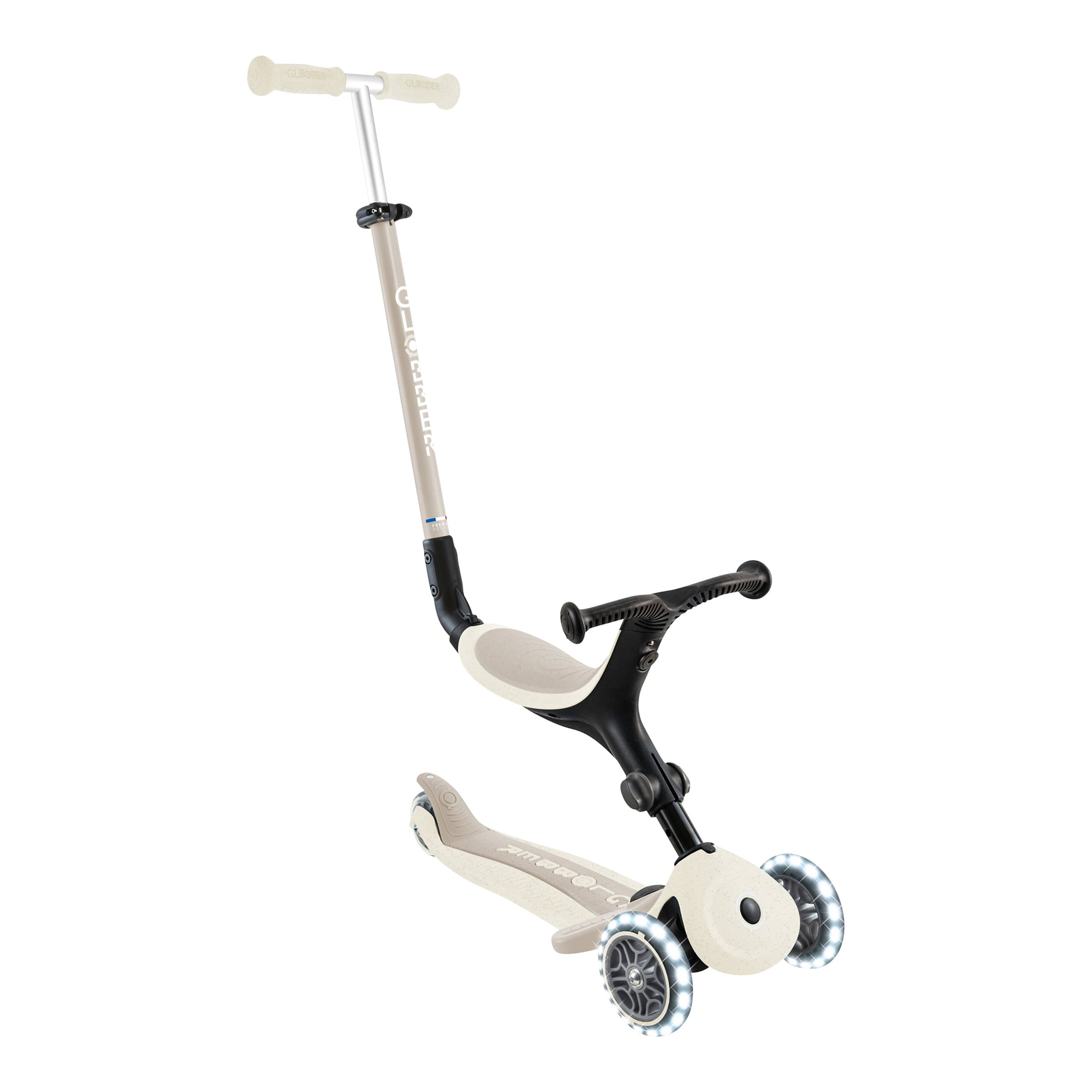 Globber Scooter 3in1 Go-Up active ECO mit Leuchtrollen