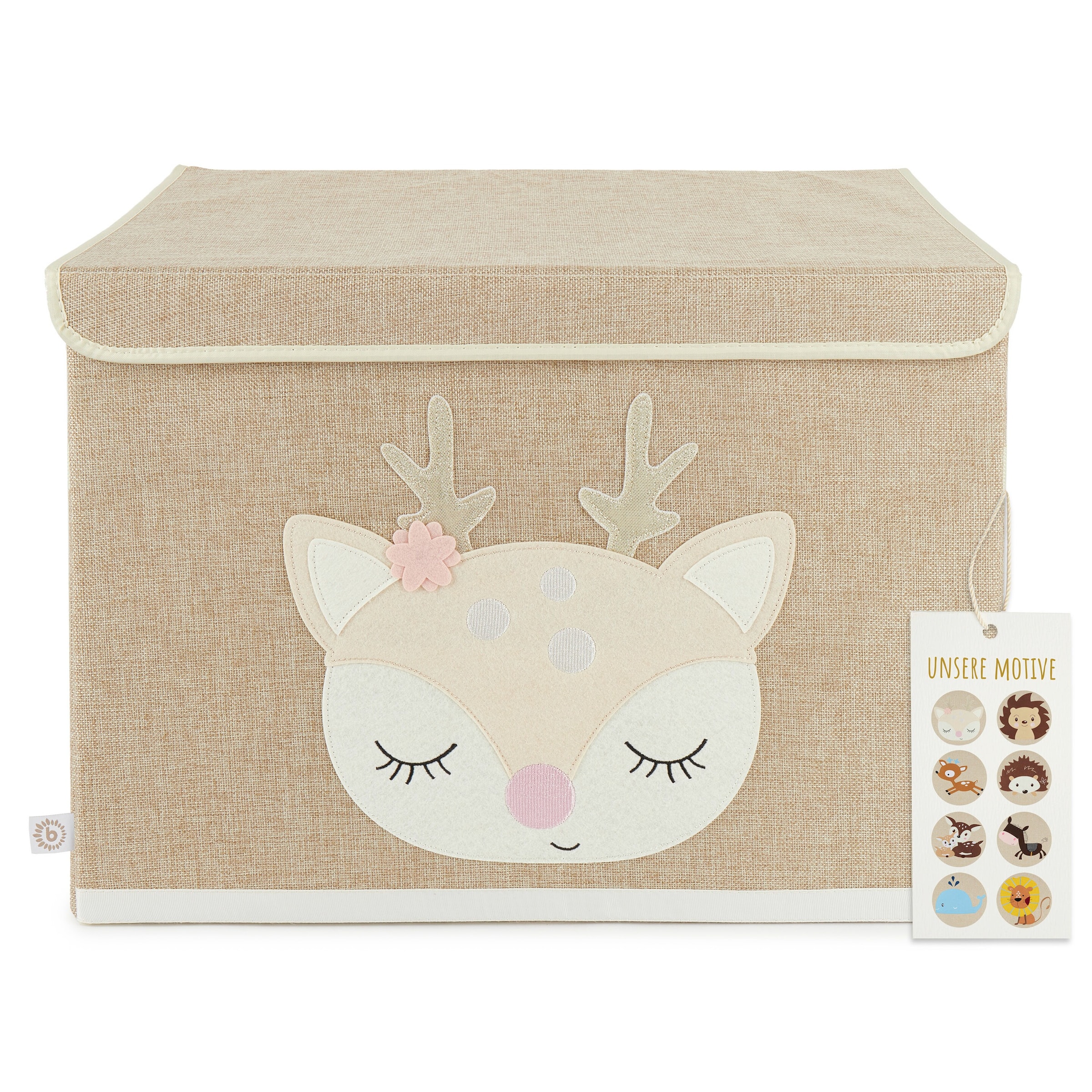 Bieco Aufbewahrungsbox mit Deckel Reh Ella