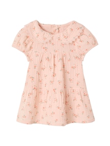 Mädchen Baby Kleid mit Bubikragen
