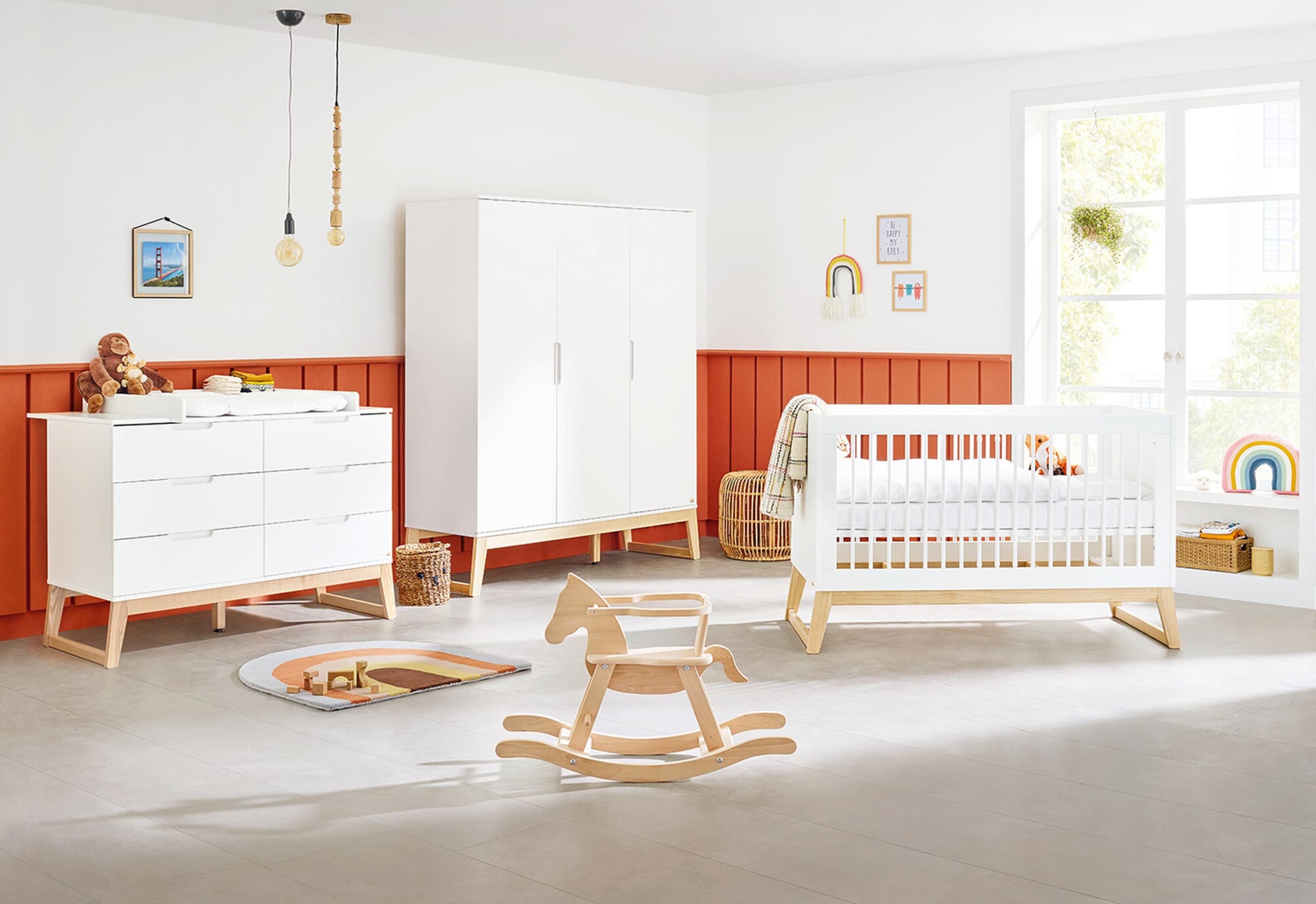 Pinolino Kinderzimmer-Set „Bridge” extrabreit groß, 3-tlg.