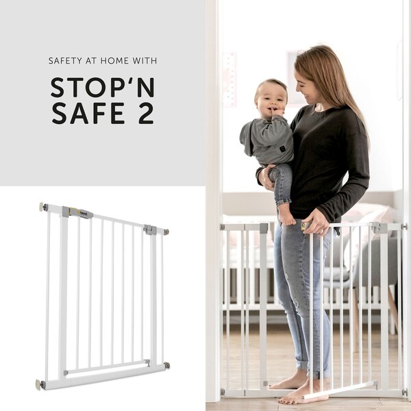 Hauck Barrière de Sécurité pour Enfants Stop N Safe 2 / Sans Percage / de  75 à 80 cm / Extensible avec Extensions (pas inclus) / Métal / gris :  Hauck: : Bébé et Puériculture