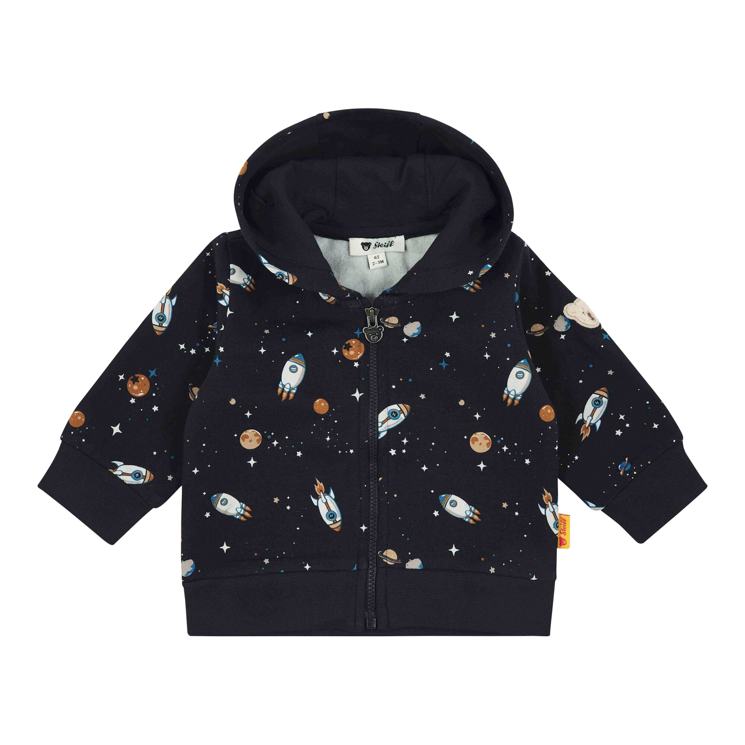 Steiff Sweatjacke mit Kapuze Weltall