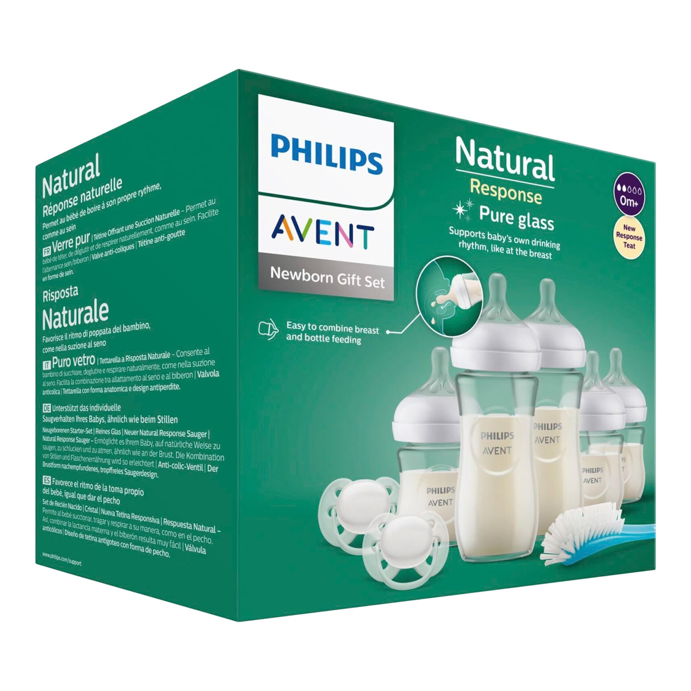 Philips Avent - 8-tlg. Babyflaschen-Set, Natural Response, Glas, Ab ...