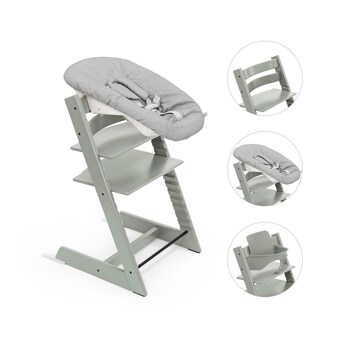 Bundle Treppenhochstuhl inkl. Newbornset Light Grey & Babyset