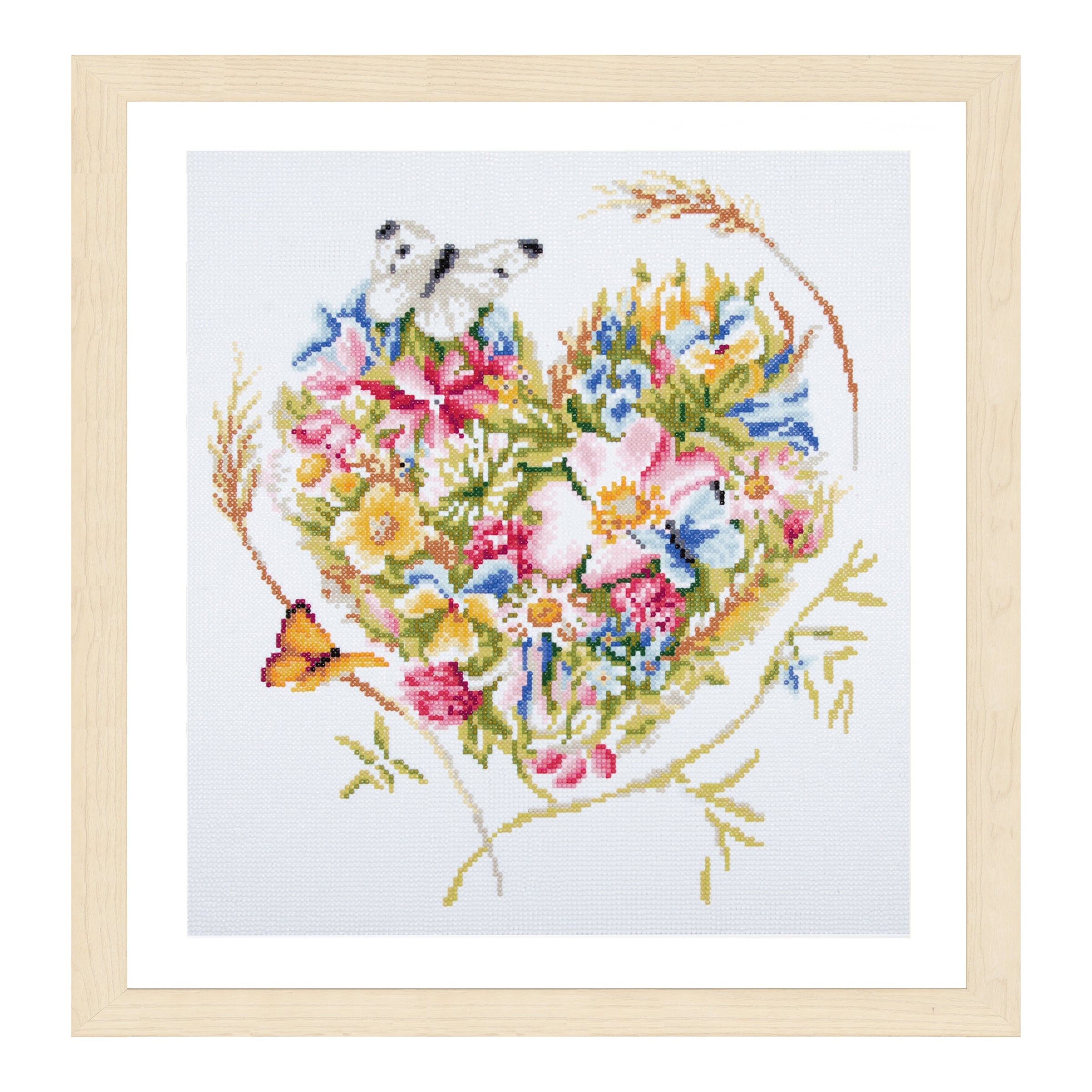 Diamant-Malerei "Heart of Flowers"