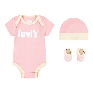 3-tlg. Set Body kurzarm Levi's, Mütze und Erstlingssocken
