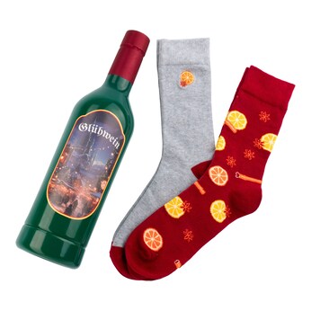 Socken-Flasche „Glühwein“
