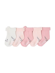 5er-Pack Baby Socken mit Katzenmotiven und 3D-Ohren