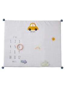 Baby Meilenstein-Decke aus Musselin SIMONS AUTO