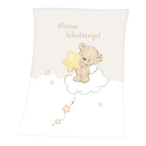 Babydecke Microfaserflausch Kleiner Schutzengel 75x100 cm 