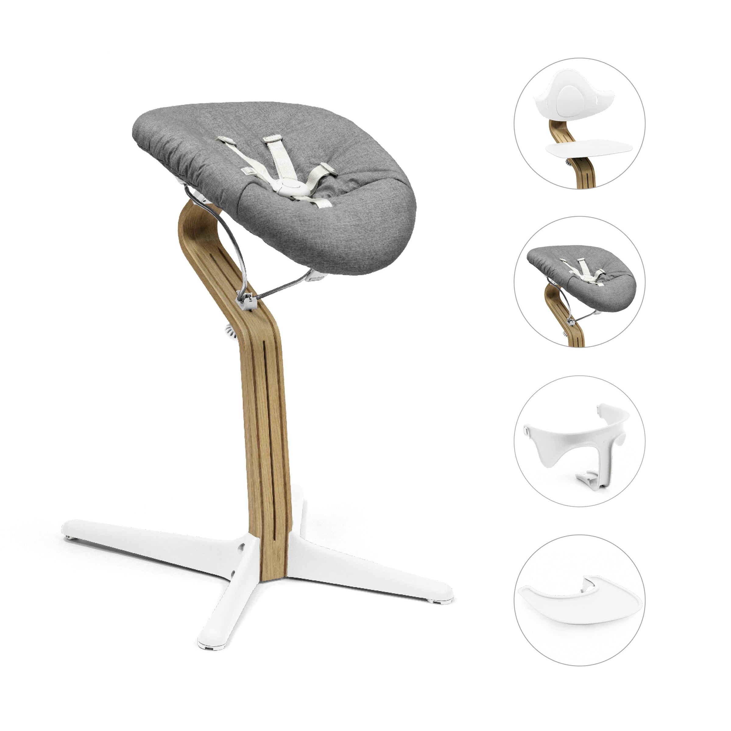 Stokke® Nomi Bundle Hochstuhl Eiche inkl. Newbornset, Babyset und Tray