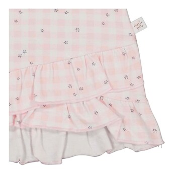Kleid kurzarm Rüsche Karo