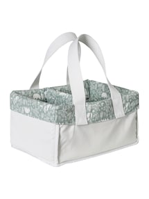 Wickelkorb mit 2 Fächern aus Baumwolle, Wickeltisch-Organizer für Babyzimmer