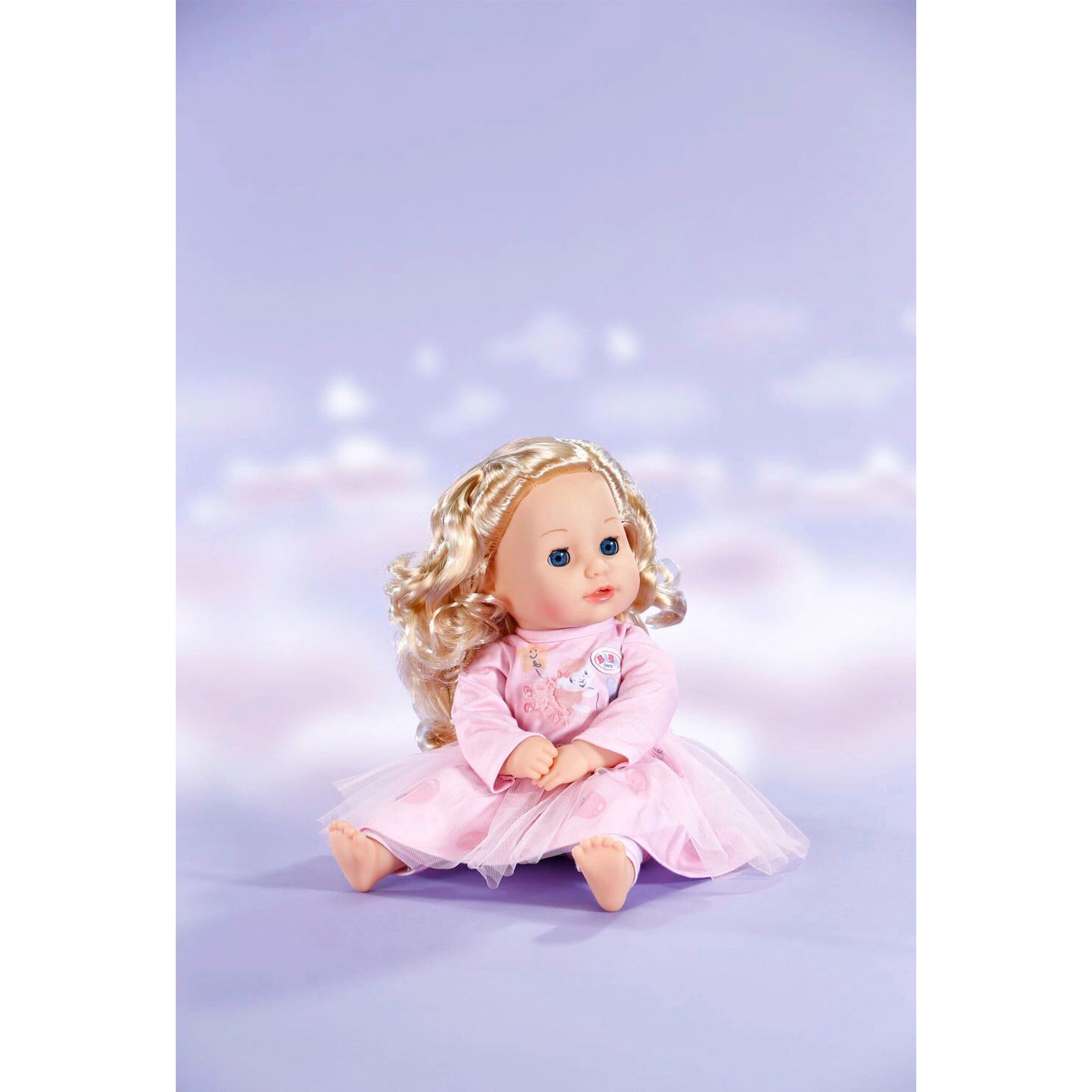 Puppen Outfit Kleid rosé 36 cm