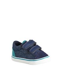 Baby Lauflernsneakers mit Klettverschluss Denim-Style