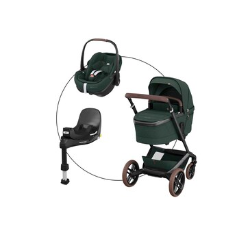 Kombikinderwagen Fame inkl. Babyschale Pebble 360 Pro 2 und Isofix-Basis FamilyFix 360 Pro