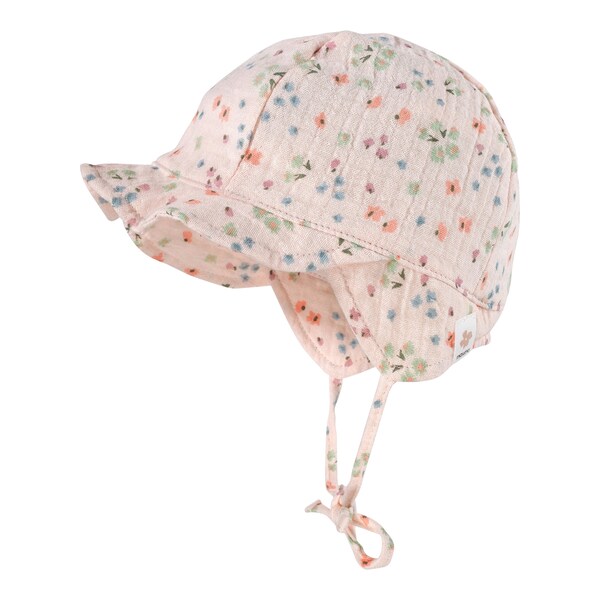 maximo Mütze mit Schild Blumen rosa/bunt