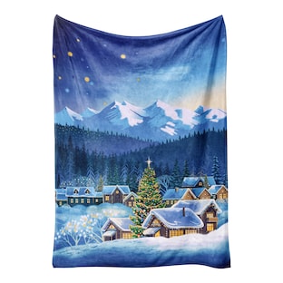 Flanell-Kuscheldecke "Winterlandschaft", 150x200 cm