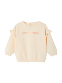 Baby Sweatshirt mit Rüschen, Recycling-Polyester