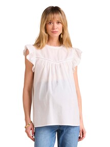 Leichte Umstandsbluse mit Spitzendetails