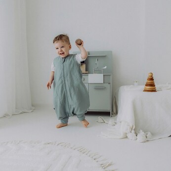 Sommer-Sleepoverall Leinen 0.5 TOG