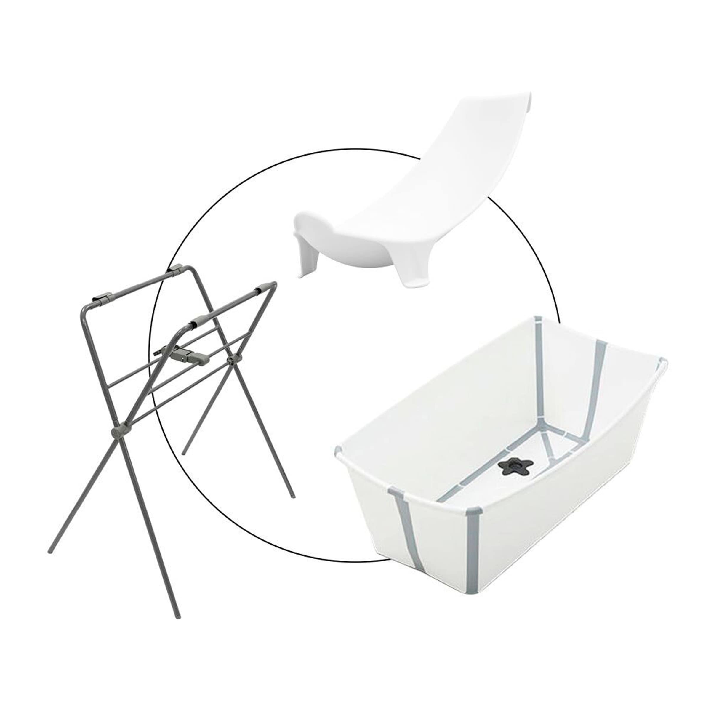 Stokke® Flexibath Badewanne inkl. Badewannensitz Newborn Support und Badewannenständer