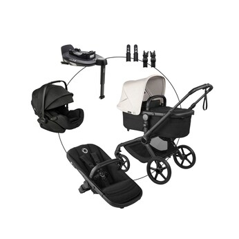 Kombikinderwagen Travel-Set inkl. Babyschale Otter, Isofix-Basis 360 Base und Adapter