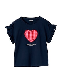 T-Shirt mit kurzen Volantärmeln Mädchen