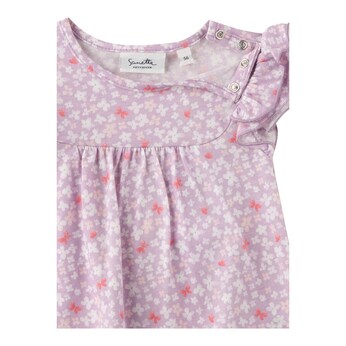 Kleid kurzarm Blumen Rüschen