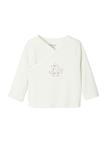 Bio-Kollektion: Gemusterte Baby Jacke mit Druckknöpfen BASIC